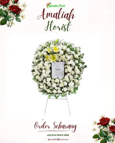 Krans Bunga Duka Cita di Sukadana Ham
